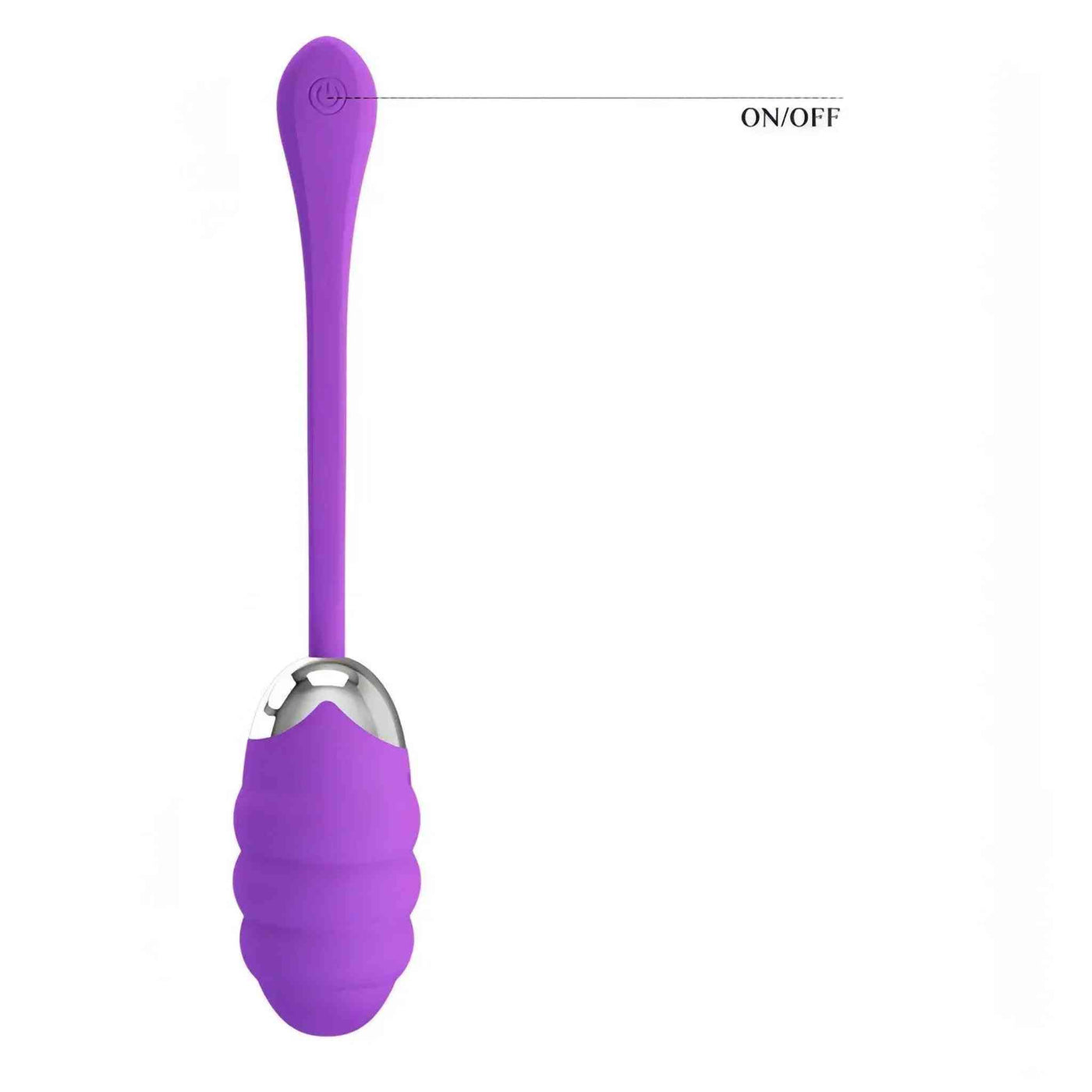 Pulsante accensione spento ovulo vibrante wireless viola Pretty Love