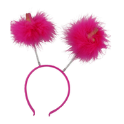 Frontino con pisellini a molla e peluche colori assortiti