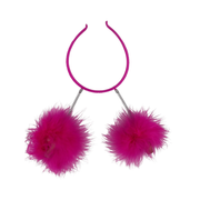Frontino con pisellini a molla e peluche colori assortiti