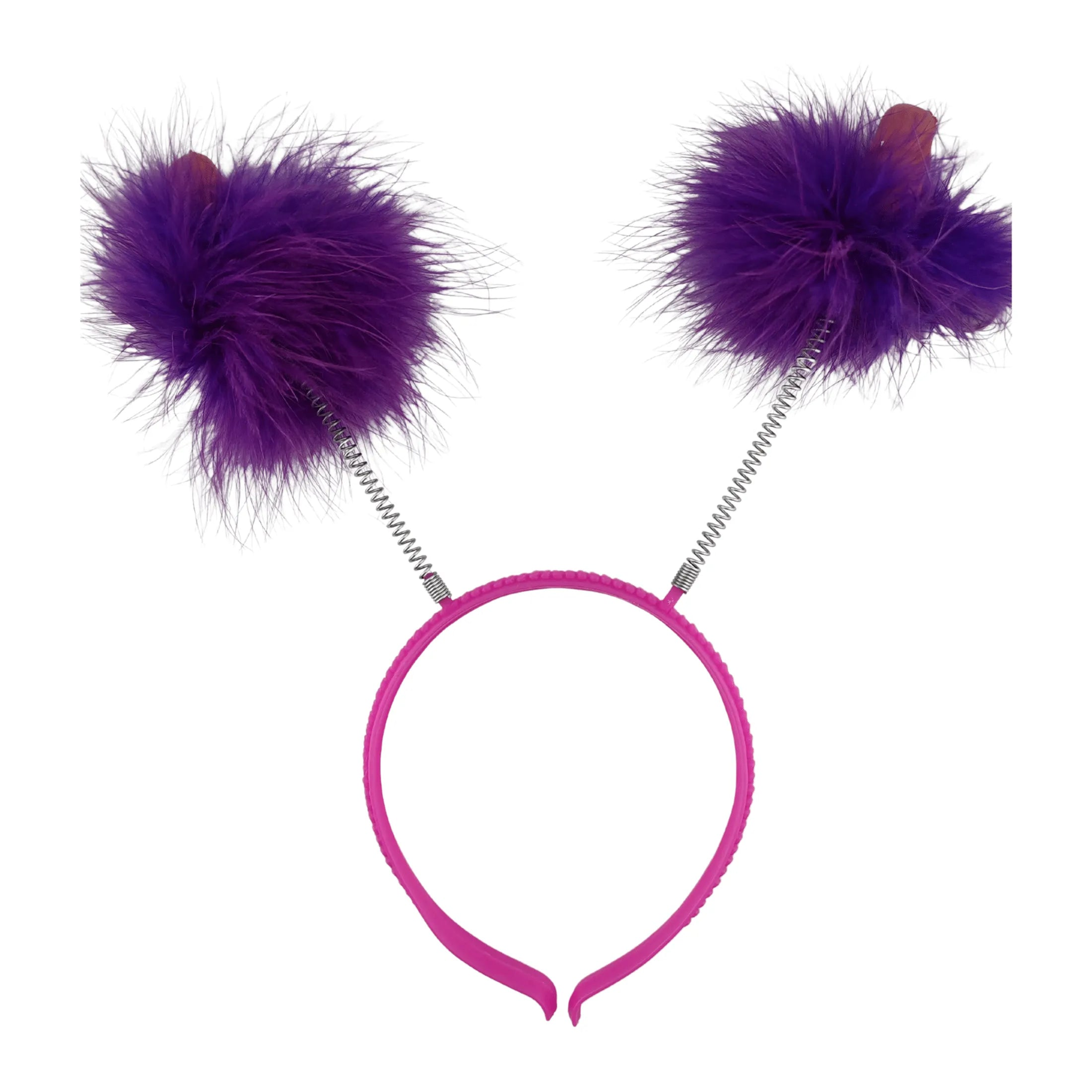 Frontino con pisellini a molla e peluche colori assortiti