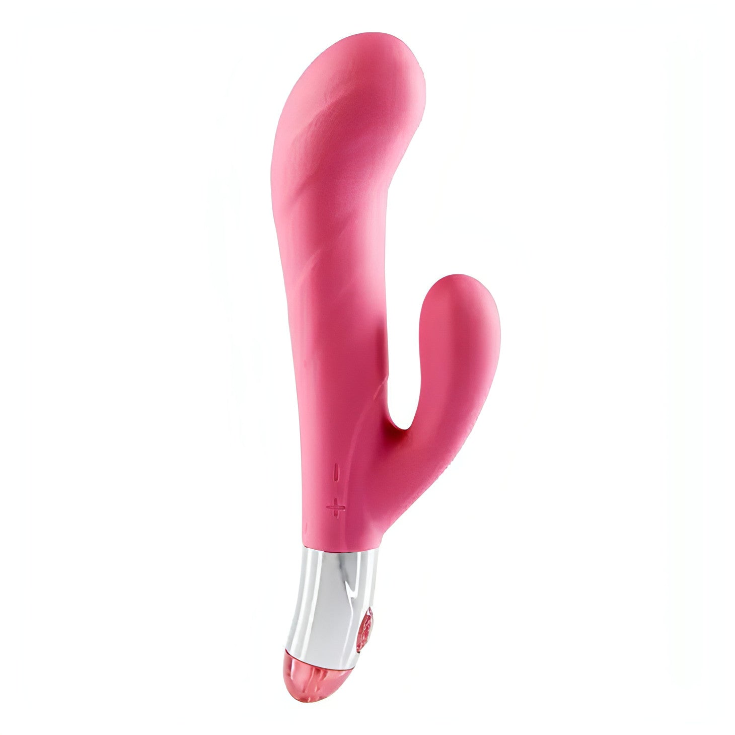 G-Spot Shaped Soft Touch Twin Vibrator - Fucsia - GoEstasy