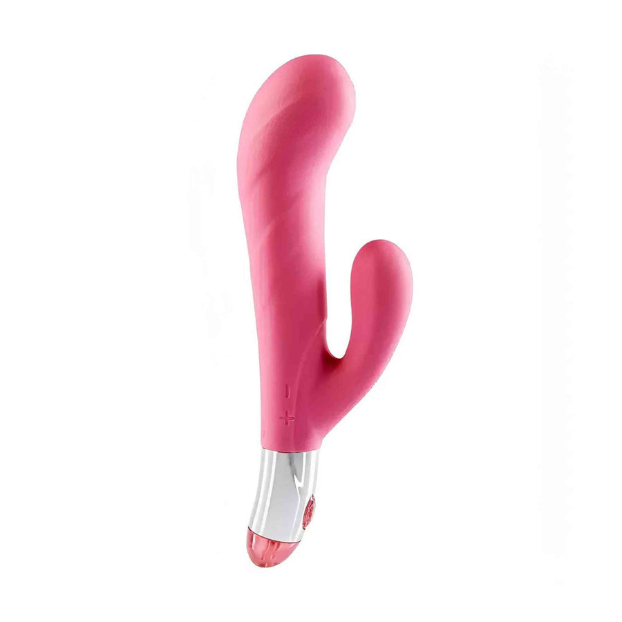 G-Spot Shaped Soft Touch Twin Vibrator - Fuchsia