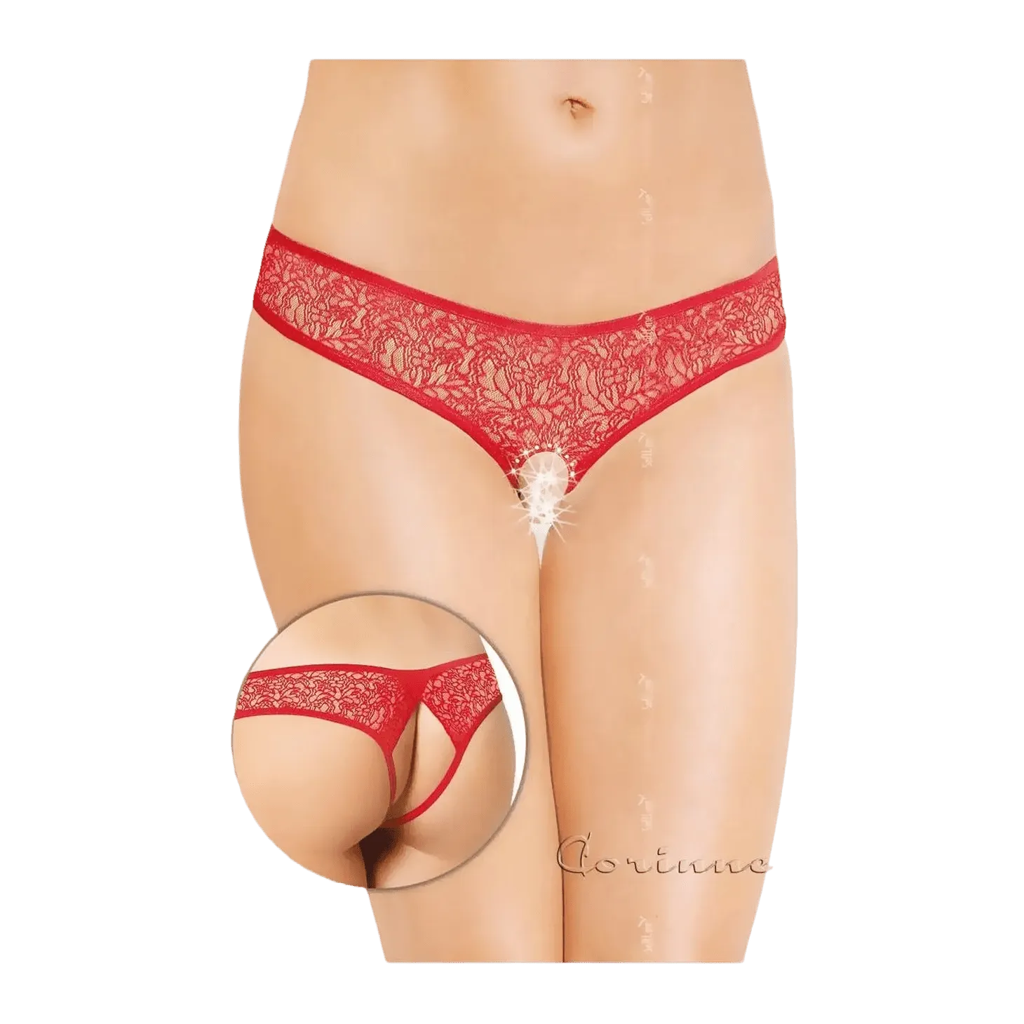 G-String Rosso con Apertura Inguinale Taglia M/L - GoEstasy