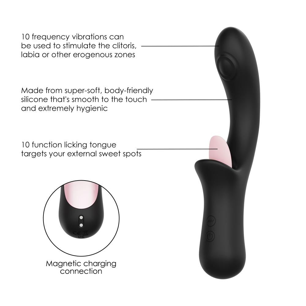 Gemma Vibratore Rabbit Con Lingua e Pulsazione