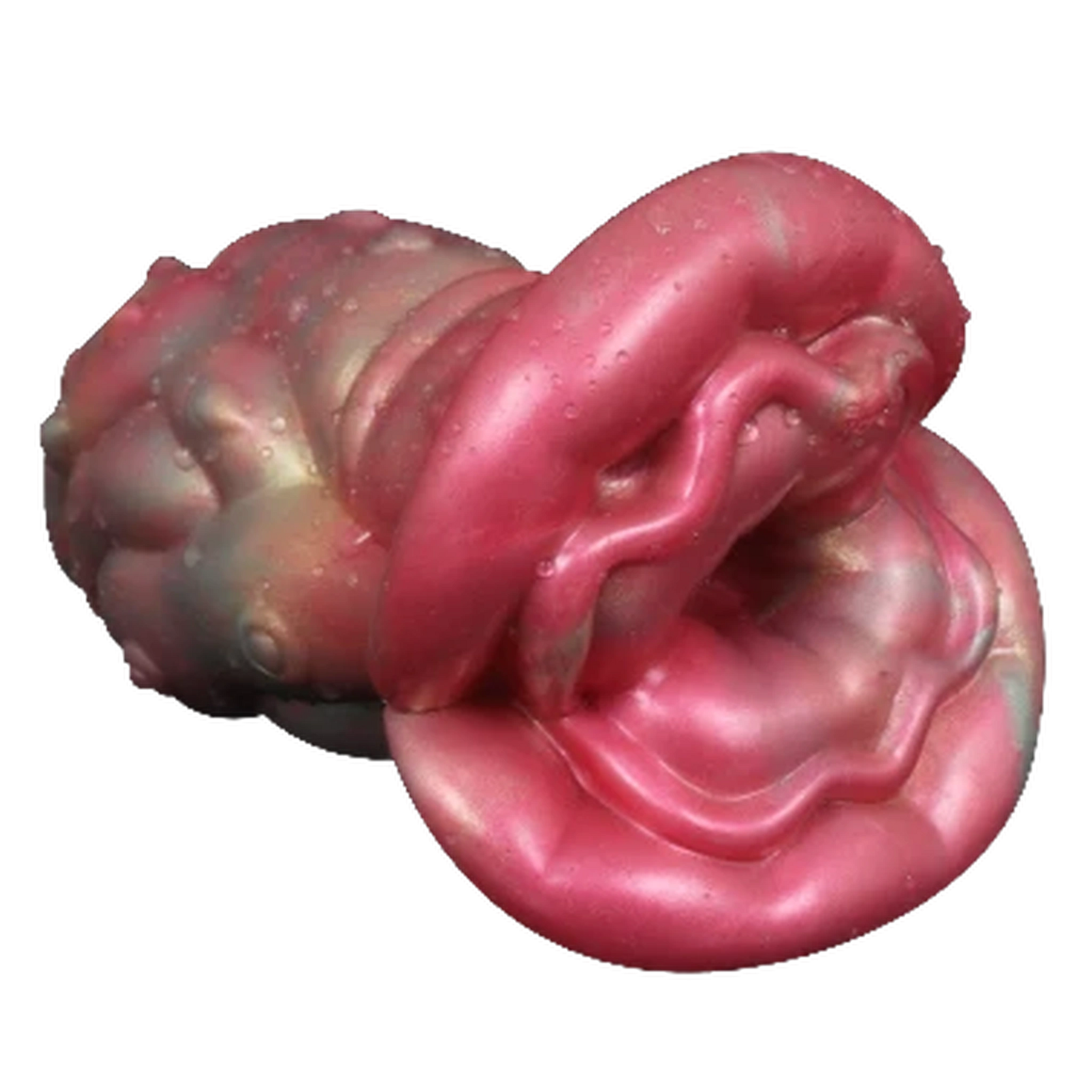 Riesiger männlicher Masturbator mit Mundblume