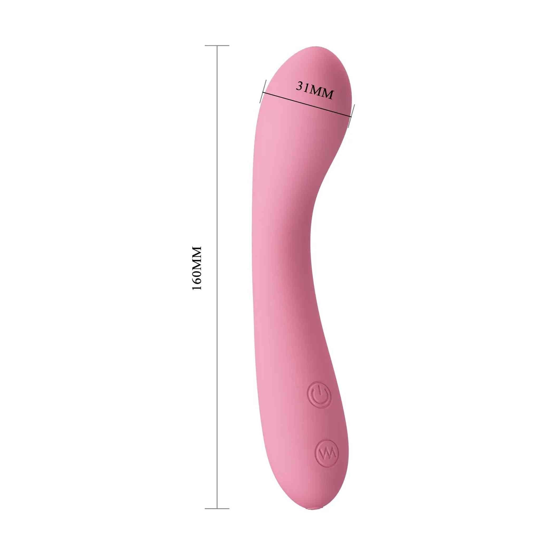 Gloria Vibratore in Silicone Per Stimolazione Punto G - Rosa