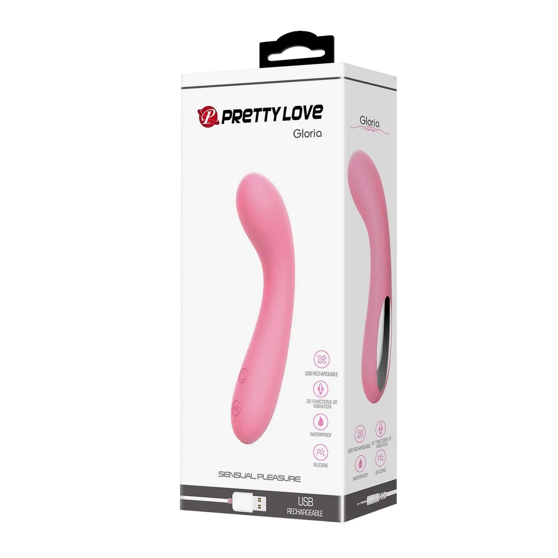 Gloria Vibratore in Silicone Per Stimolazione Punto G - Rosa