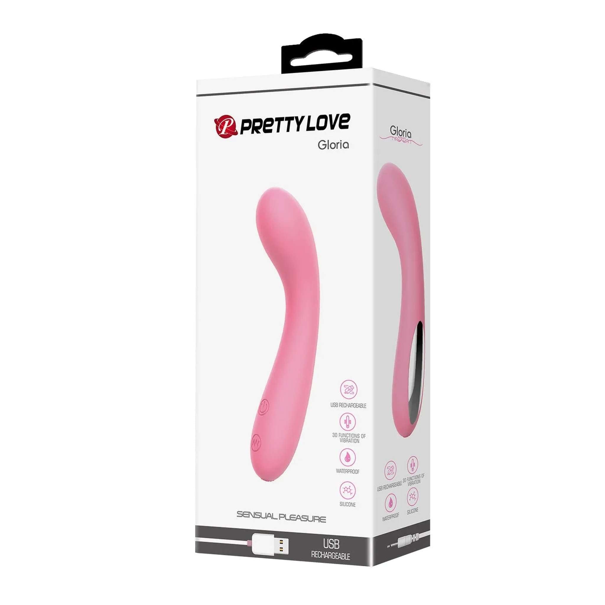 Gloria Vibratore in Silicone Per Stimolazione Punto G - Rosa