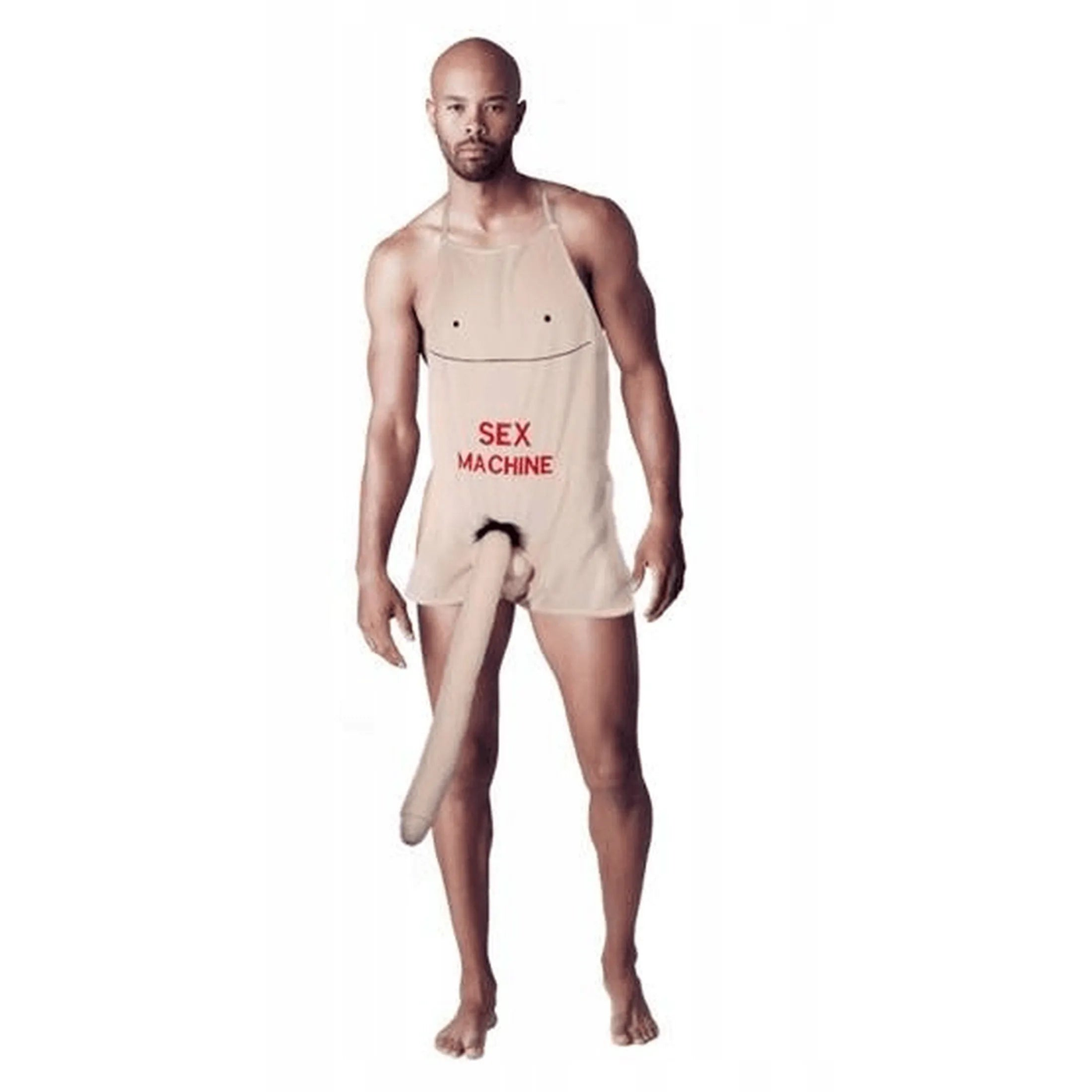 Grembiule con pene lungo in peluche