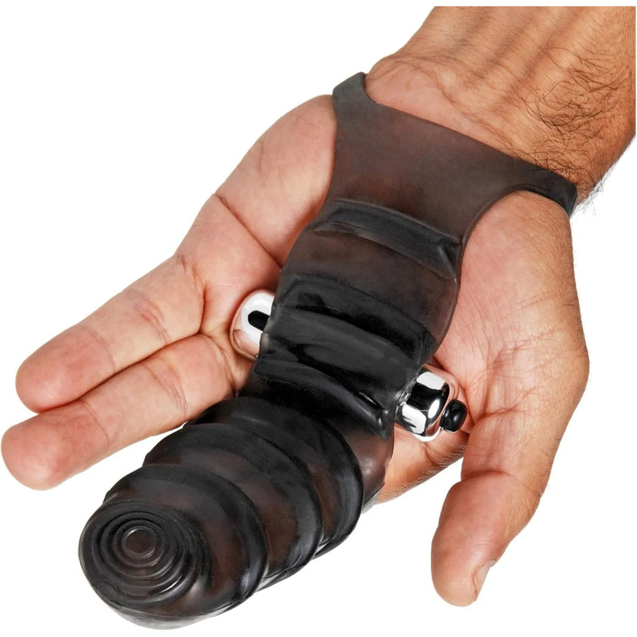 Strukturierte Fingerhülle mit Vibrator an der Basis