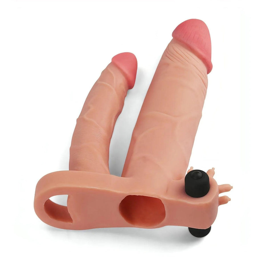 Guaina Pene Vibrante Per Doppia Penetrazione Estende di 25mm