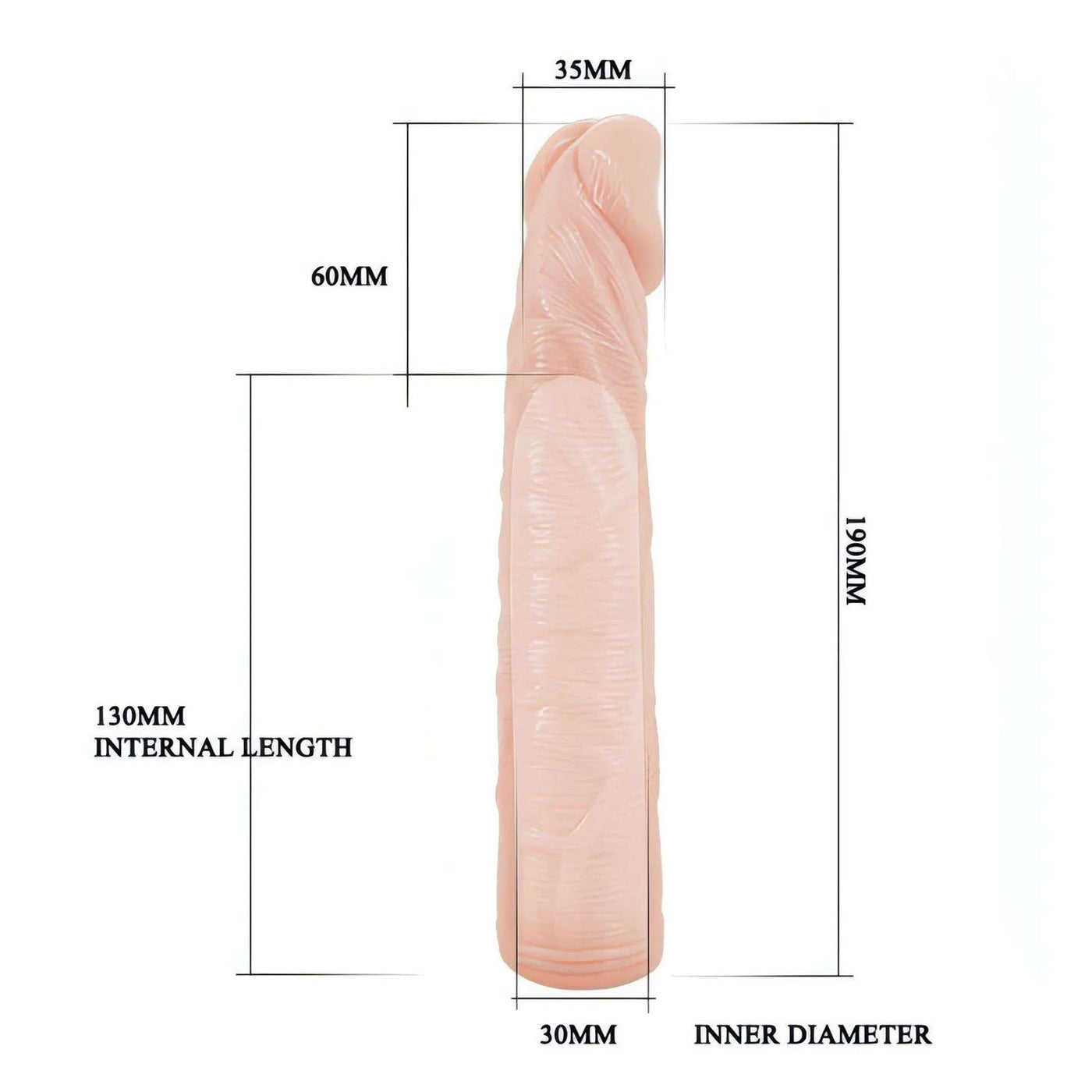 Guaina Realistica 19 cm Ø 3.5 cm