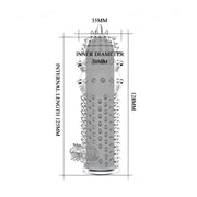 Guaina trasparente con rilievi e stimolatore clitorideo