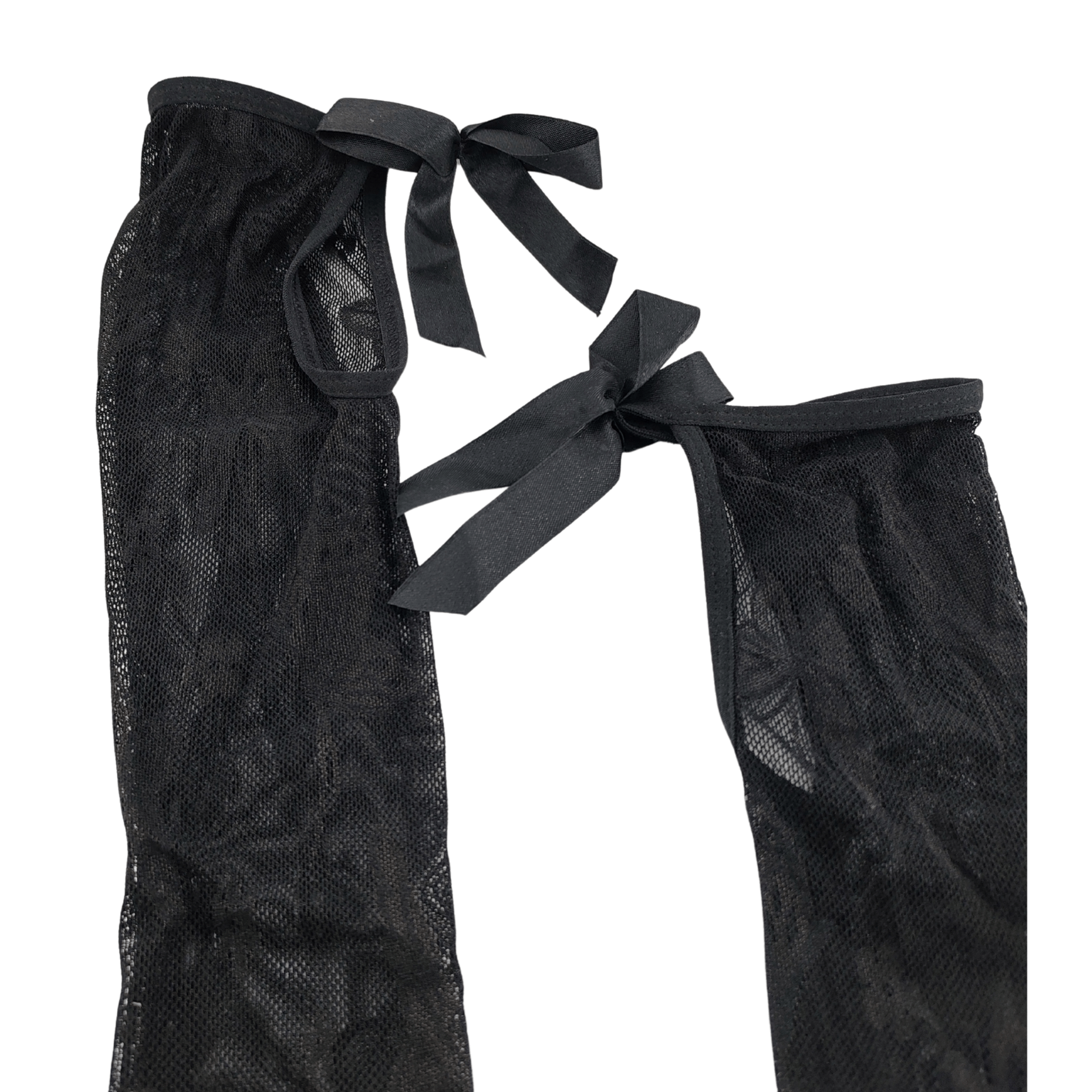 Guanti infradita neri a microrete