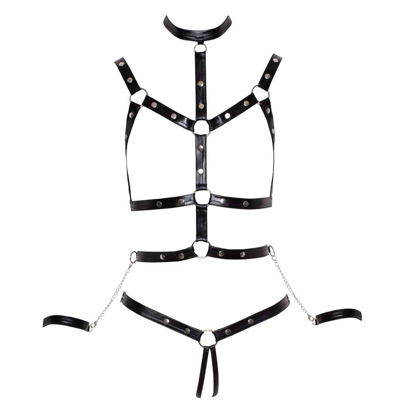 Harness con manette e collare
