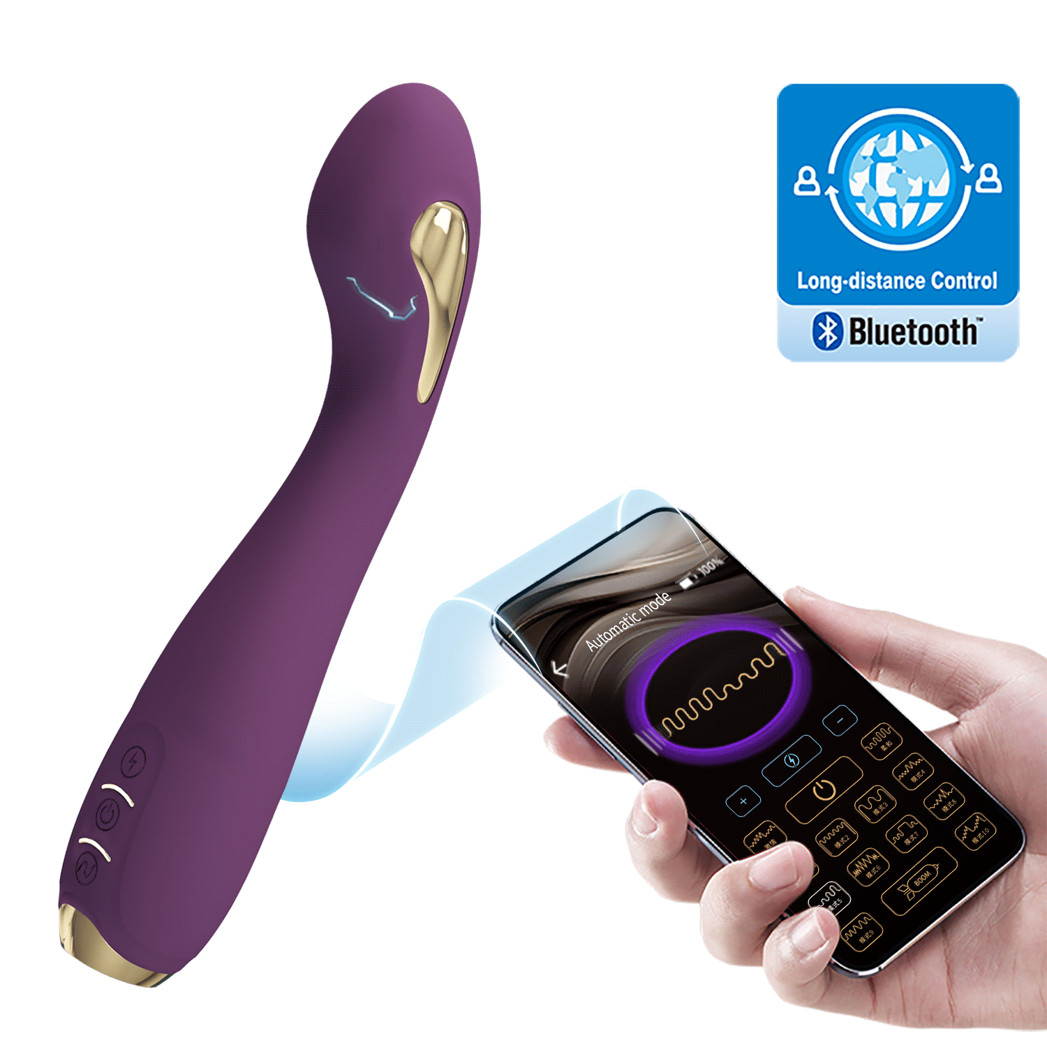 Hector Remote Vibrator with Vibration and Electro Shock