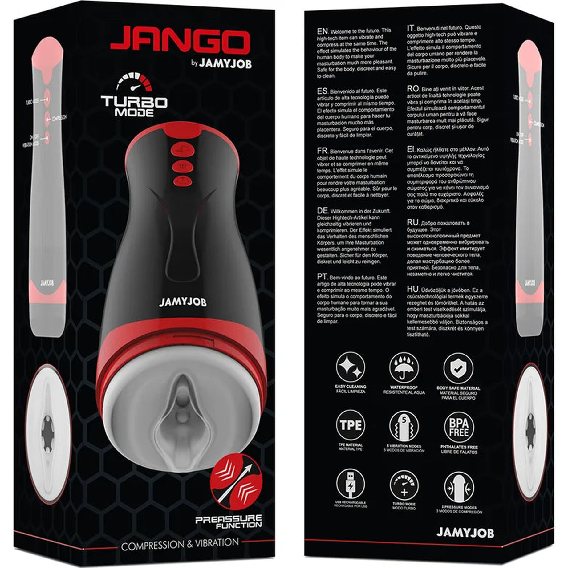 Jango Masturbatore a Compressione e Vibrazione