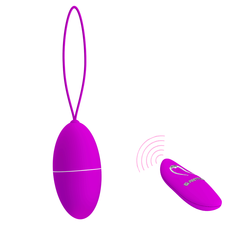 Joanne, wireless vibrating egg - 12 vibration modes, silicone, purple