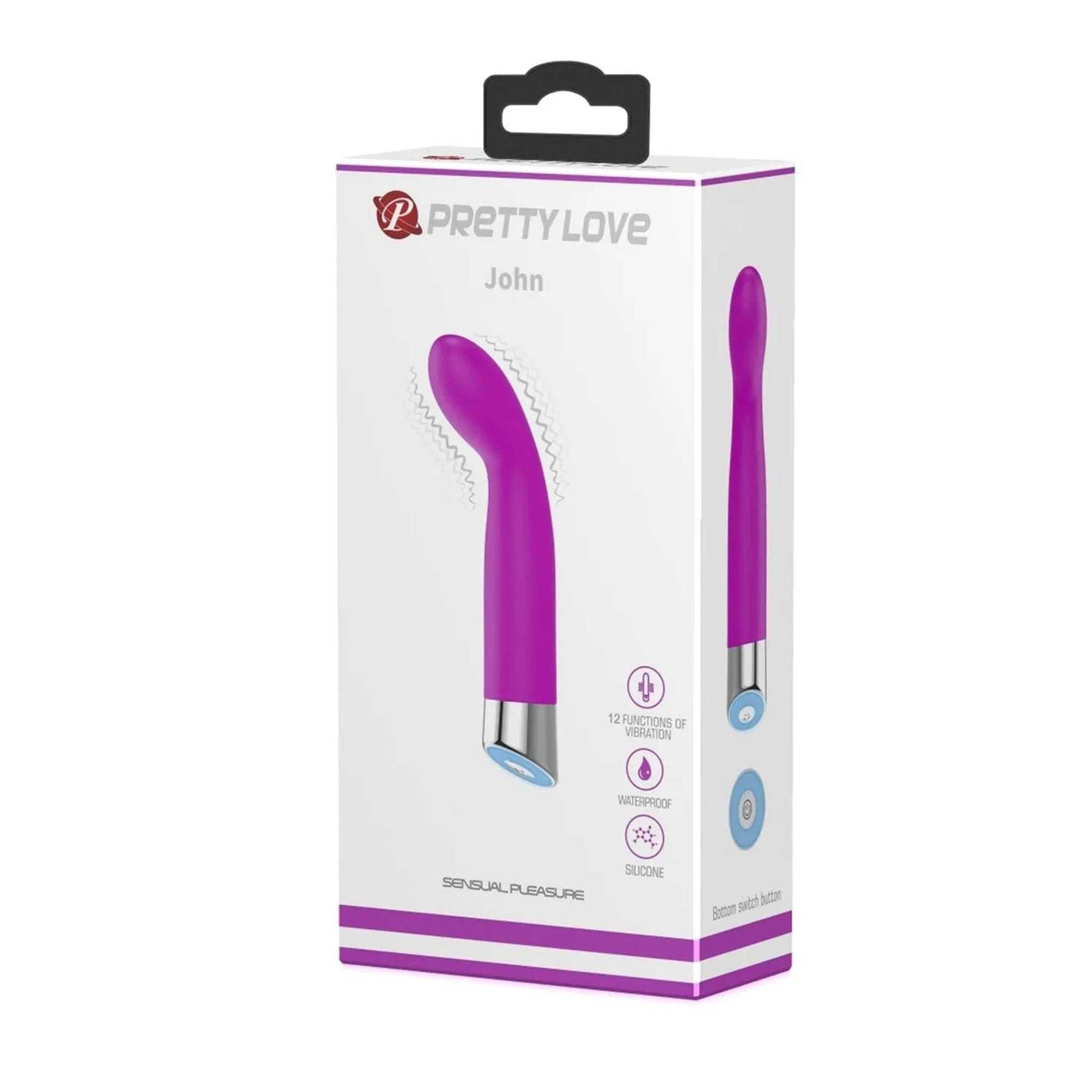 John Vibratore Punto G in Silicone Medicale - 10 modalità di vibrazione