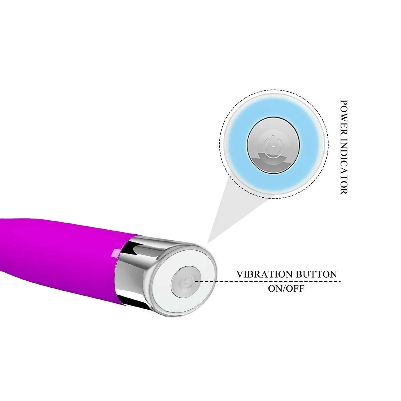 John Vibratore Punto G in Silicone Medicale - 10 modalità di vibrazione