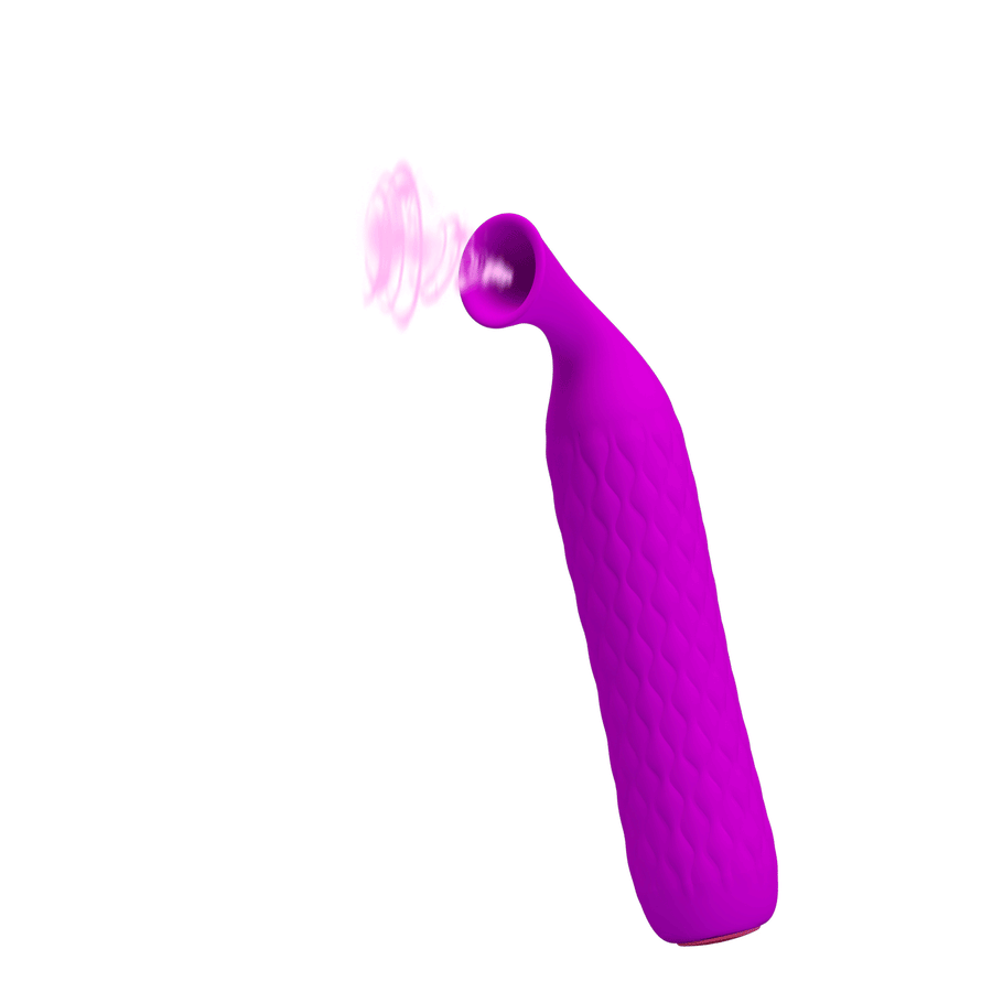 Clit sucker in 100% medical silicone, 12 different suction modes - Purple, Rechargeable, Medical Silicone