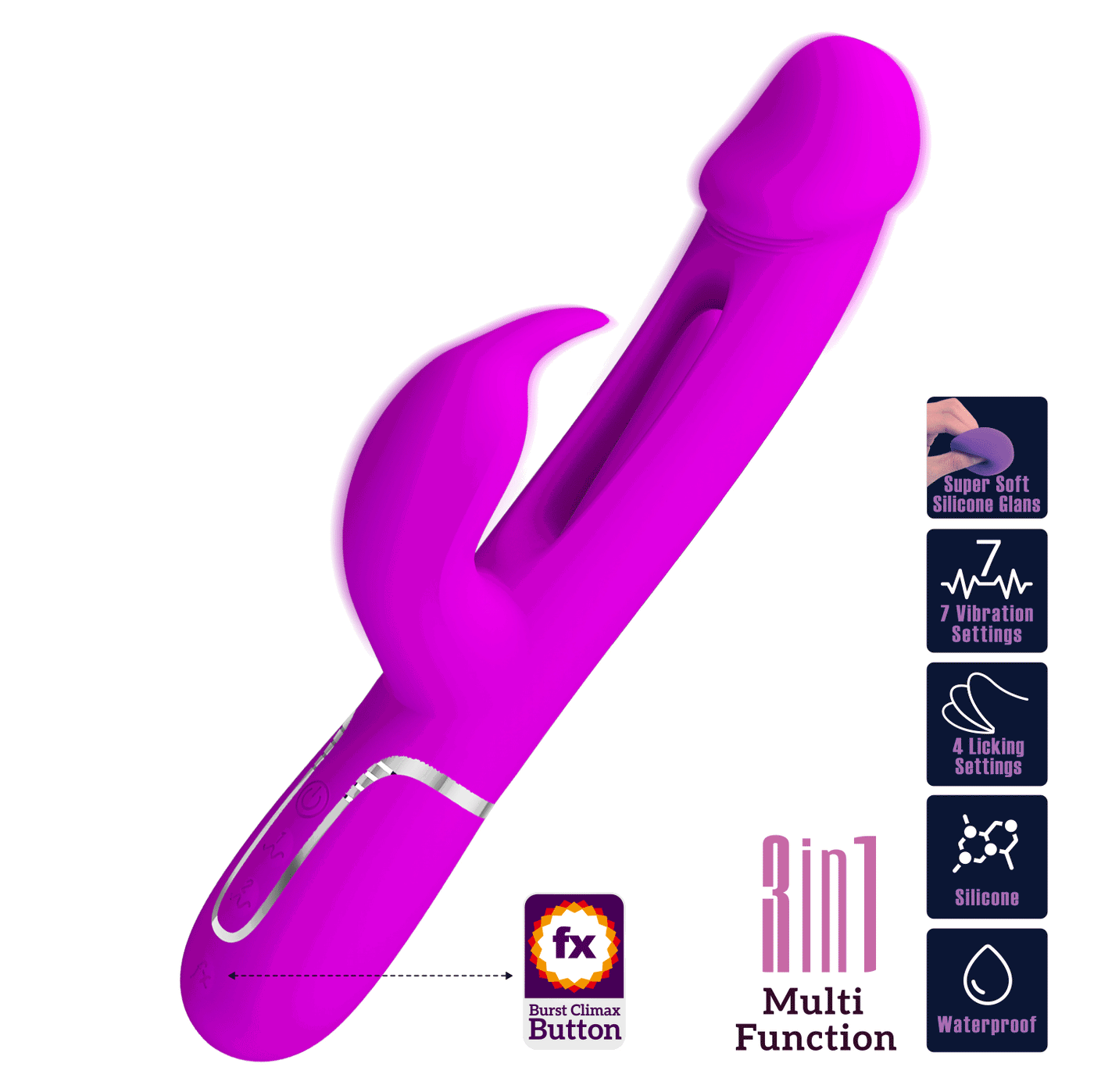 Kampas Vibratore Rabbit con Lingua Punto G