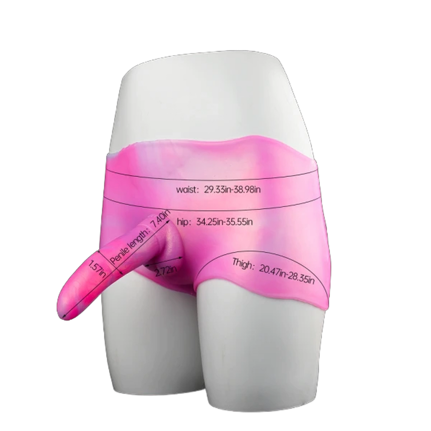 Kangaroo Cock Dildo Silicone Leather Pants