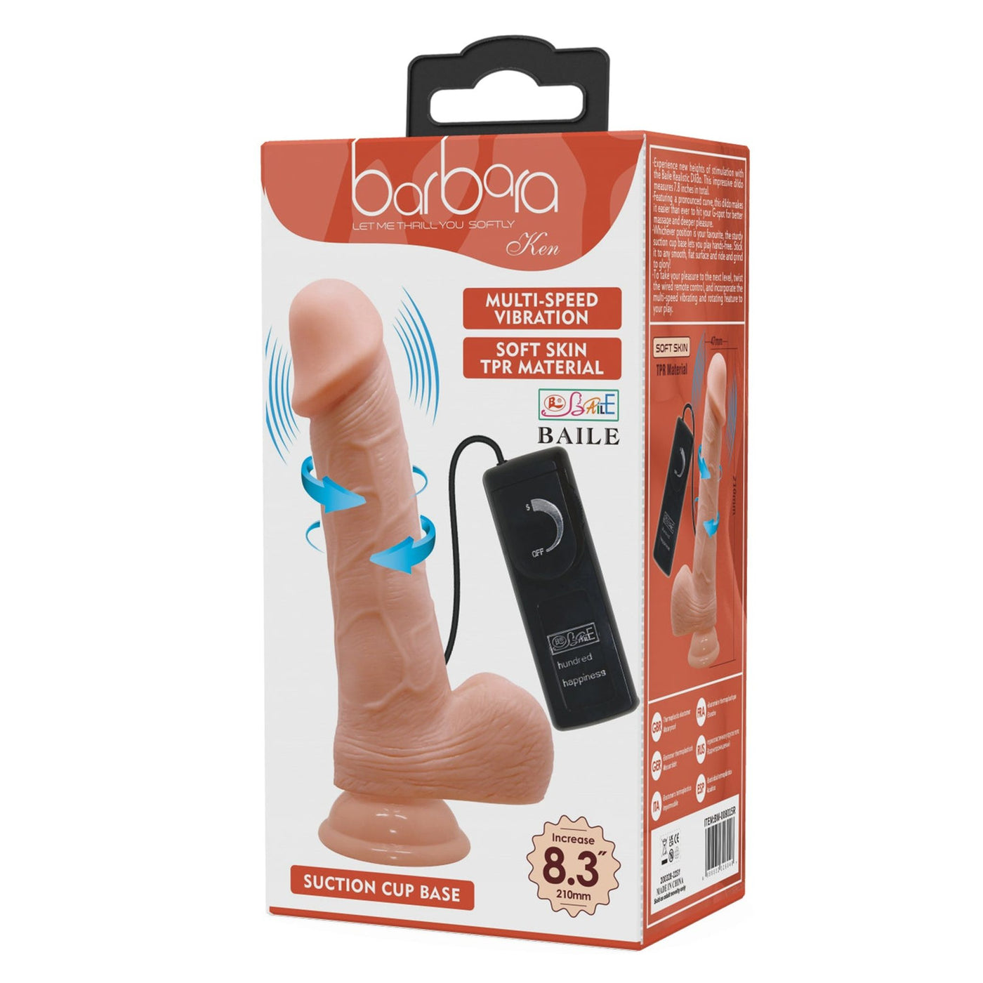 Ken Vibratore Realistico Con Movimento Rotatorio