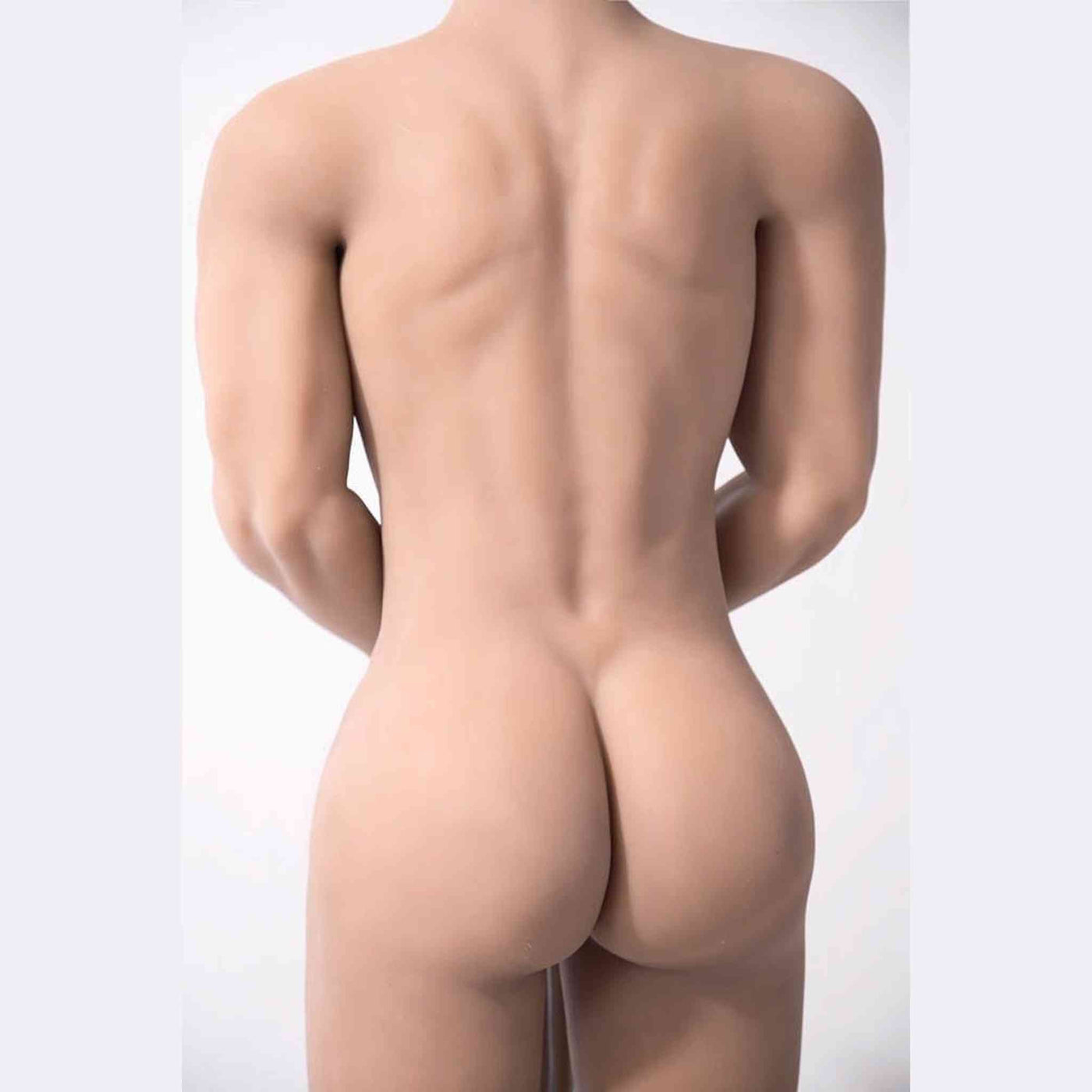 Bambola sessuale maschio Kevin vista posteriore schiena e glutei tonici