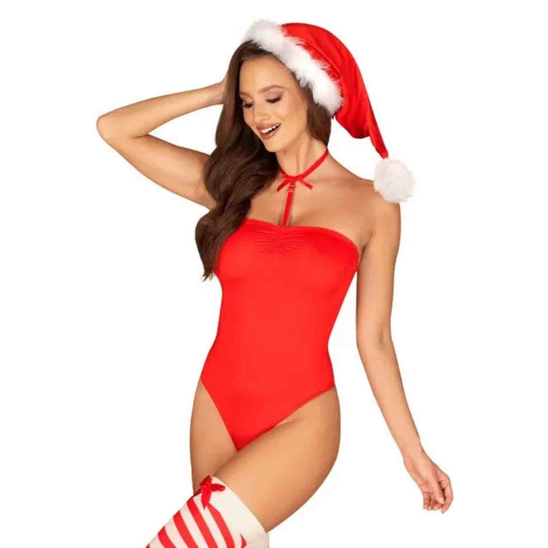Kissmas Set: Body, Choker, Calze e Cappello