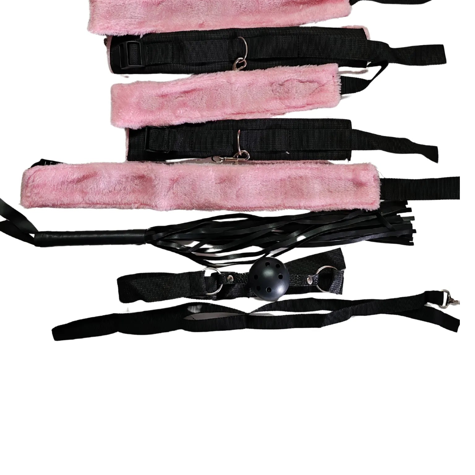 Kit BDSM 8 pezzi Rosa e Nero - GoEstasy