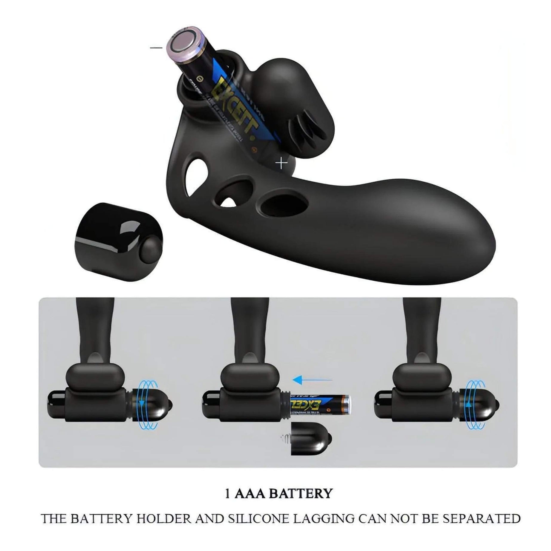 L'Orlando Vibrante - Vibratore da dita in Silicone con Stimolatore alla base