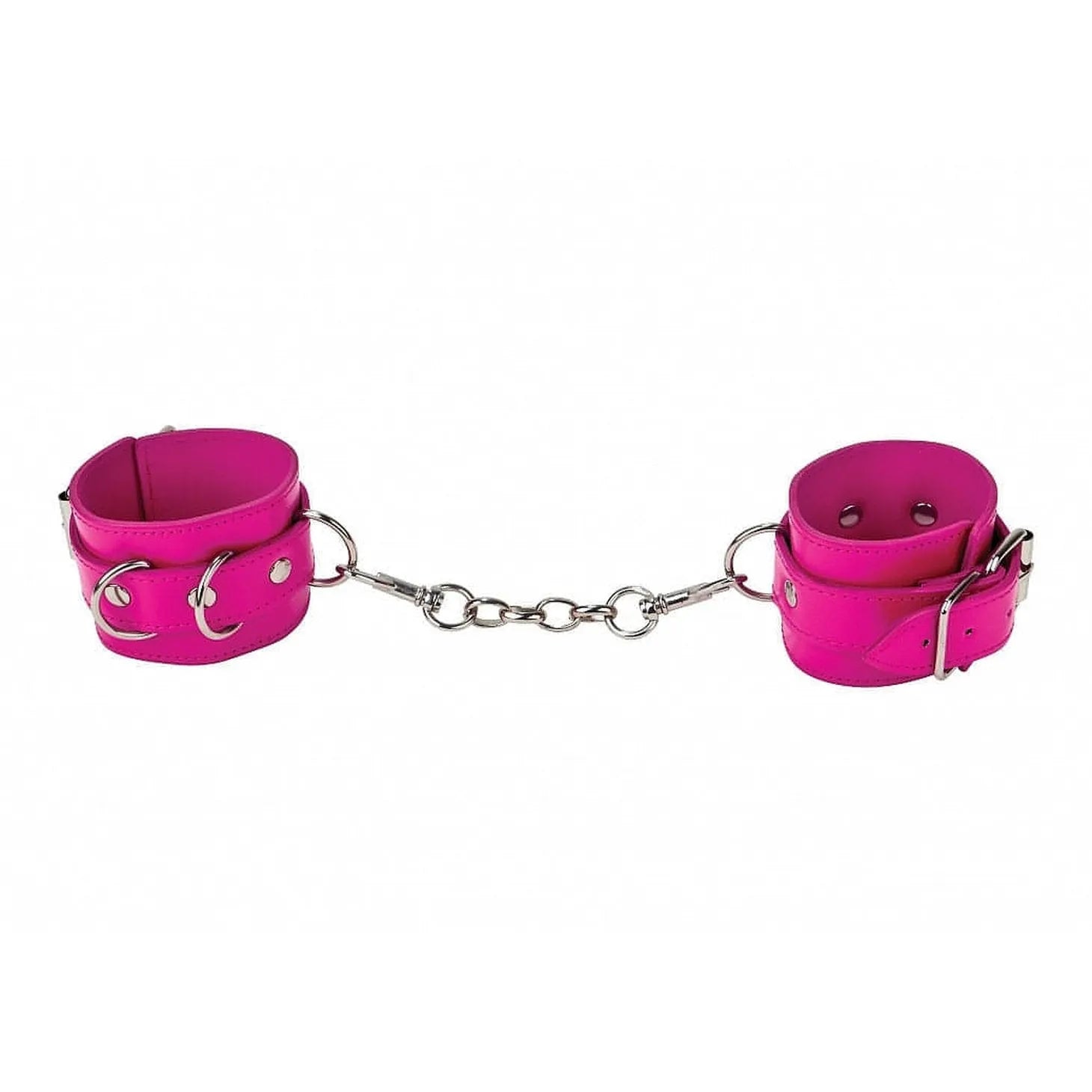 Leather Cuffs - Pink - GoEstasy