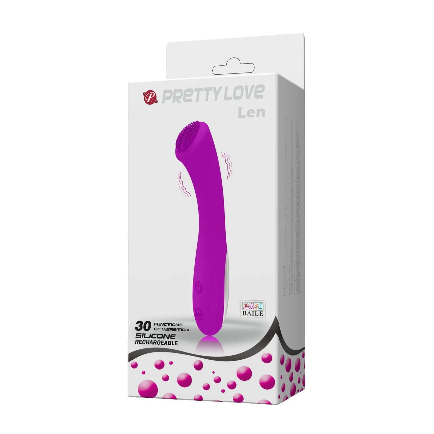 Len Vibratore Punto G con Rilievi Stimolanti e 30 modalità di vibrazione