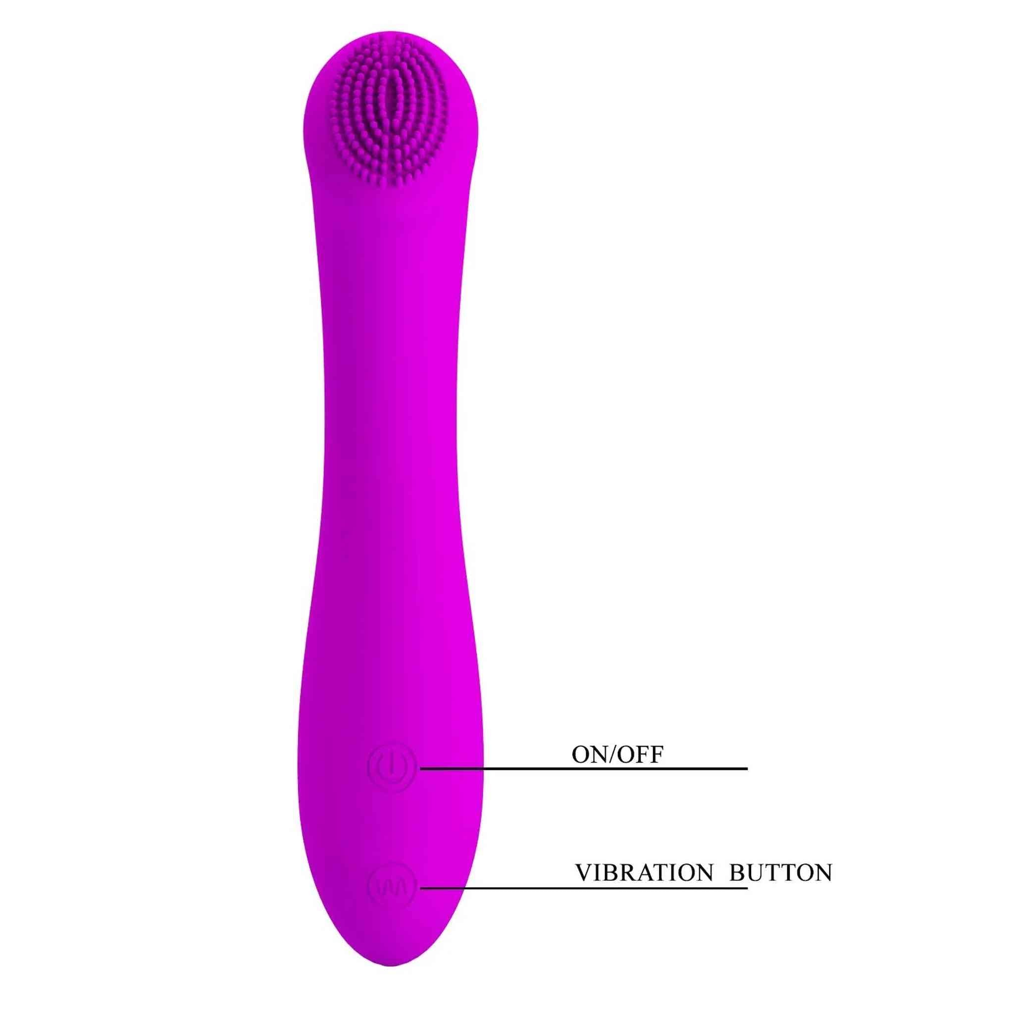 Len Vibratore Punto G con Rilievi Stimolanti e 30 diverse modalità di vibrazione