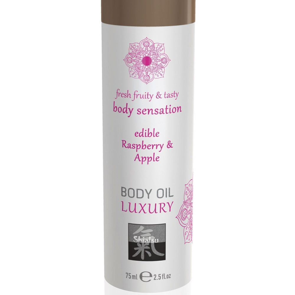 Luxury body oil edible - Raspberry & Apple 75ml