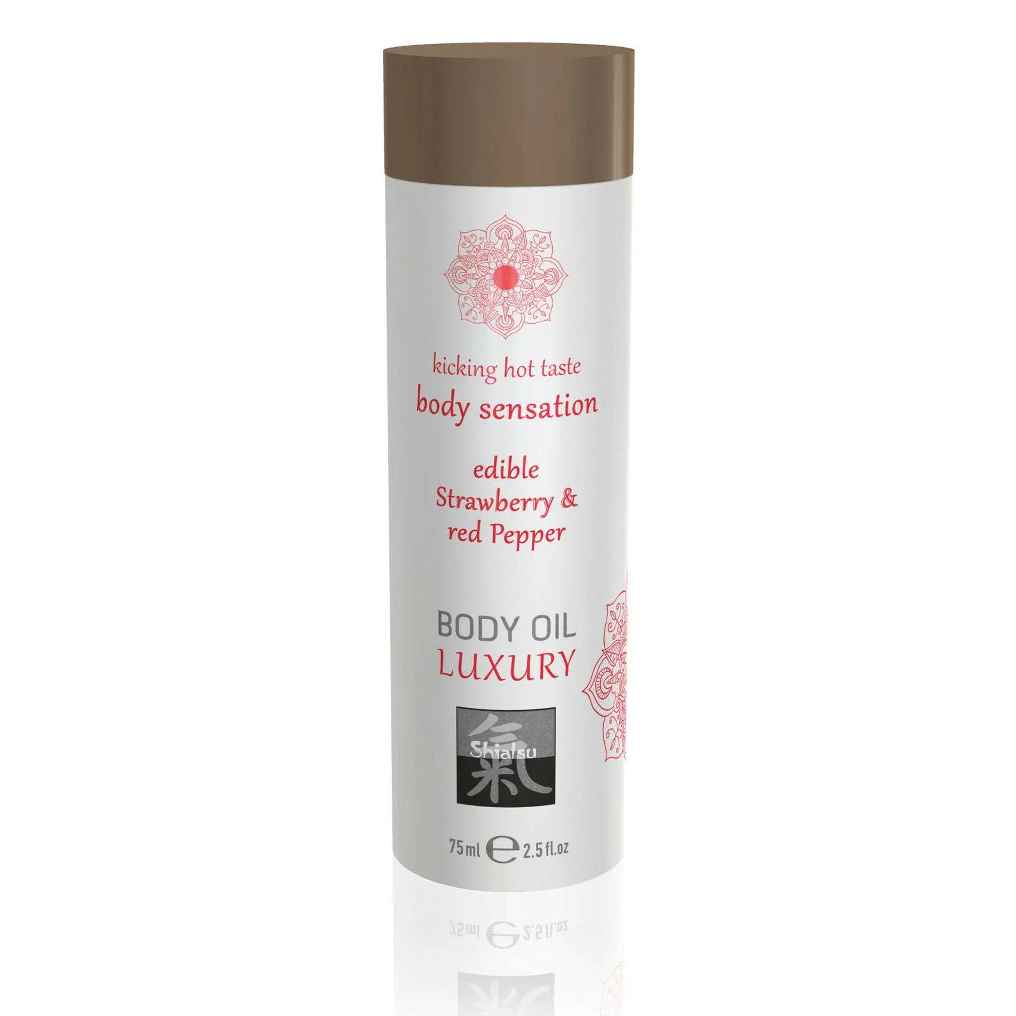 Luxury body oil edible - Strawberry & Red Pepper 75ml