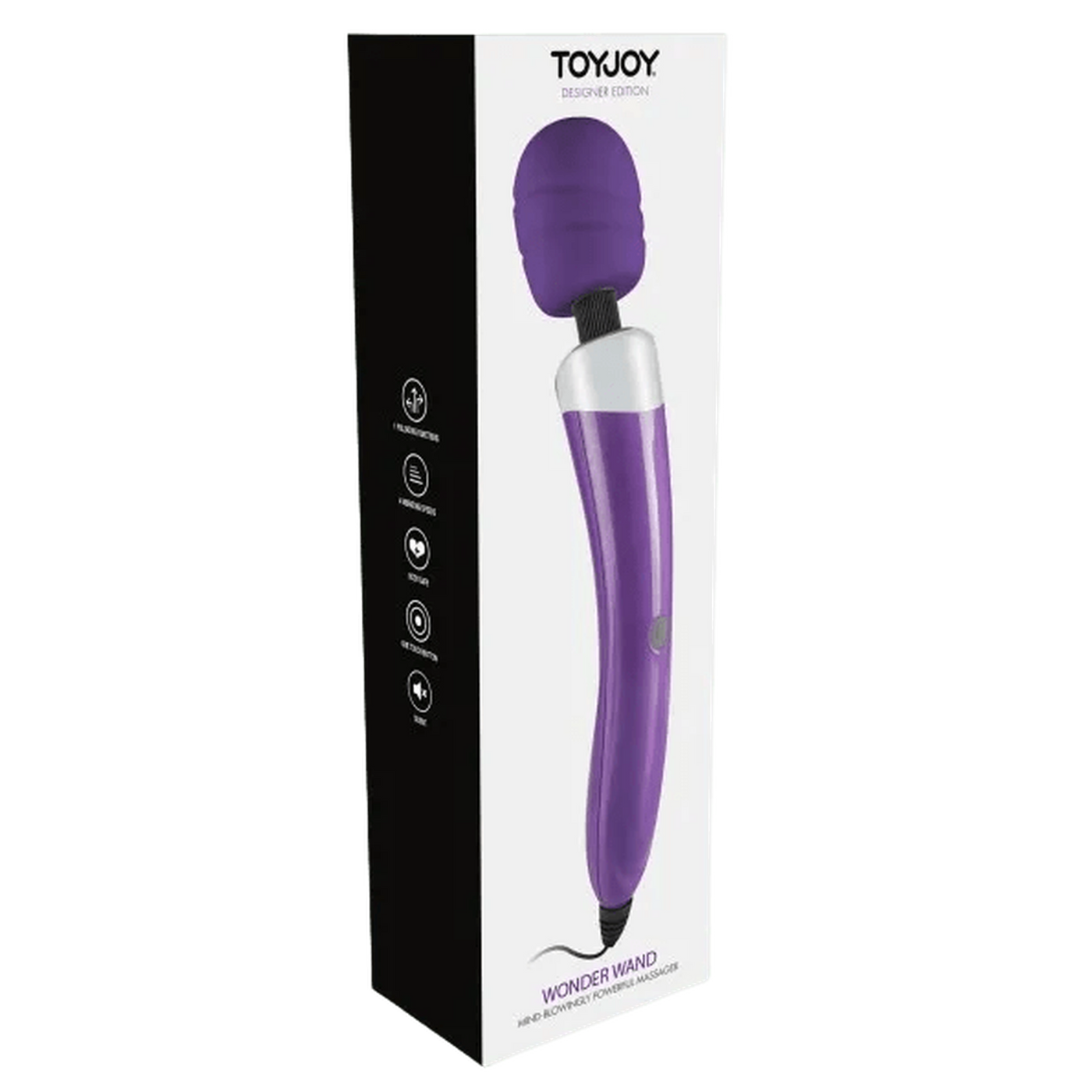 Scatola Wonder Wand ToyJoy con icone ricarica USB e impermeabile