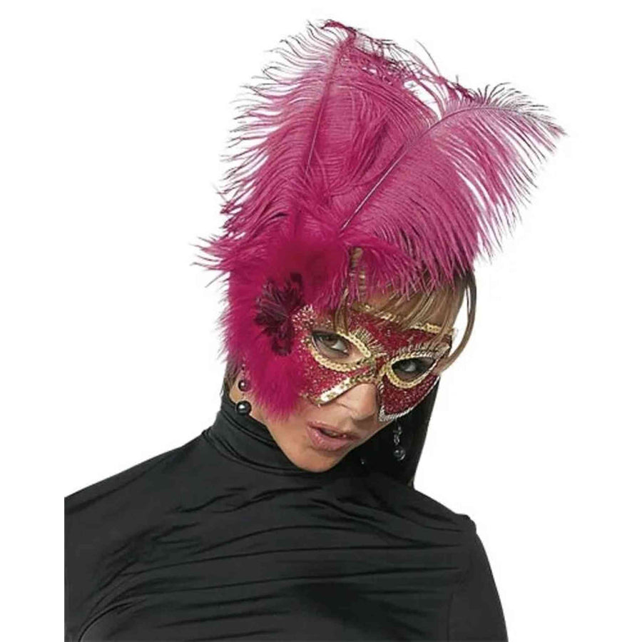 Maske mit Federn