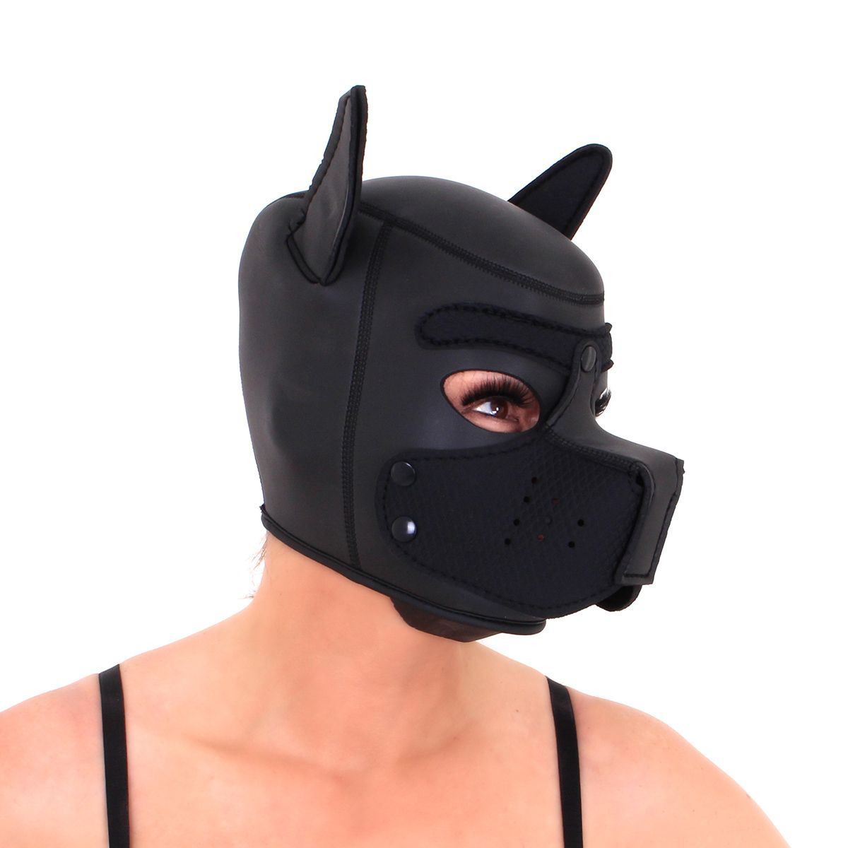 Neoprene Puppy Dog Hood – Maschera BDSM in Neoprene per Puppy Play