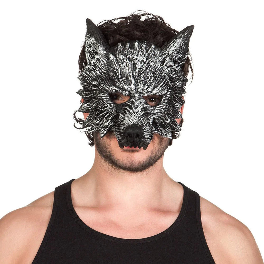 Maschera da Lupo Nera - Accessorio Fetish per Ruoli e Travestimenti