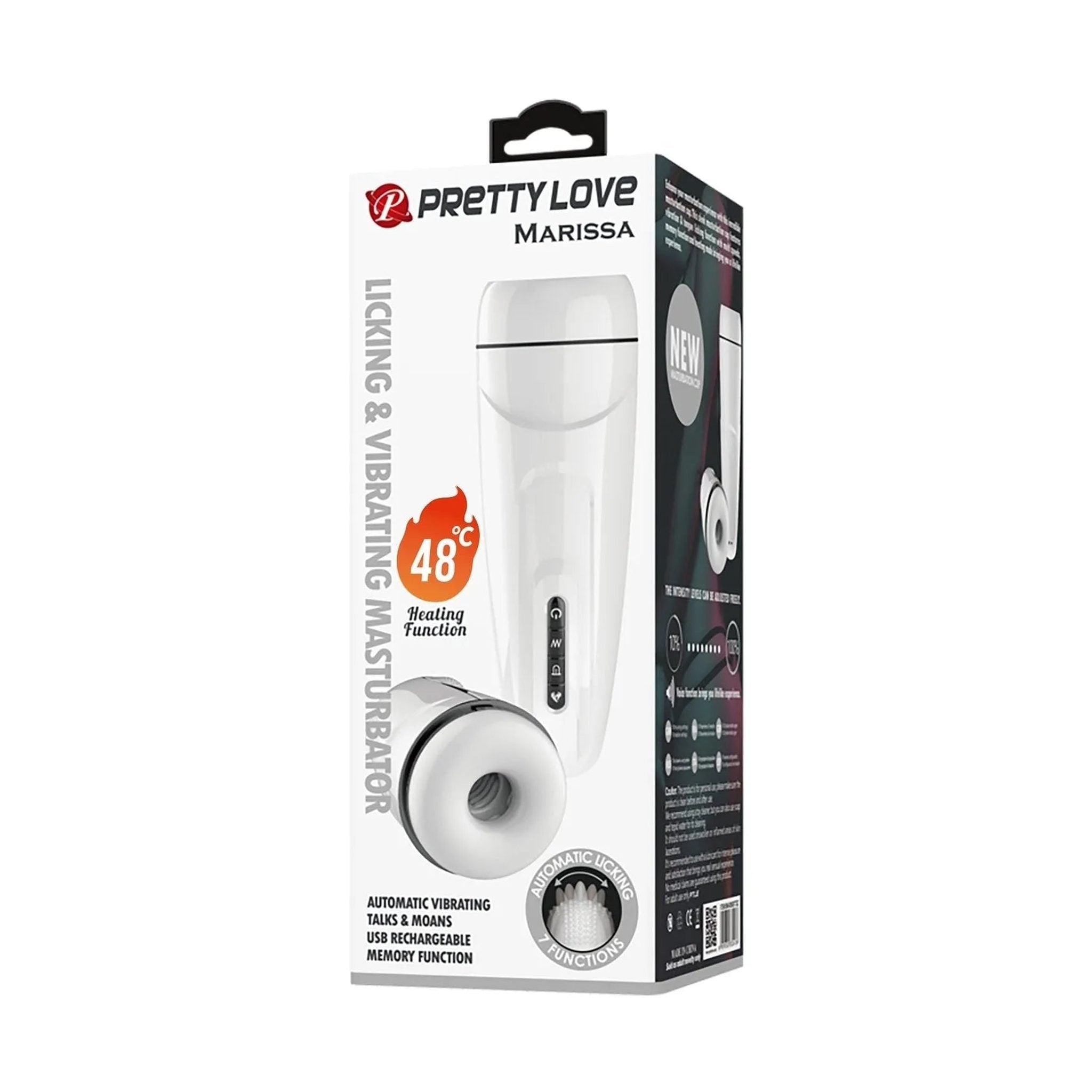Masturabatore Elettrico con 3 Funzioni Extra: Riscaldamento, Leccata & Vibrazione