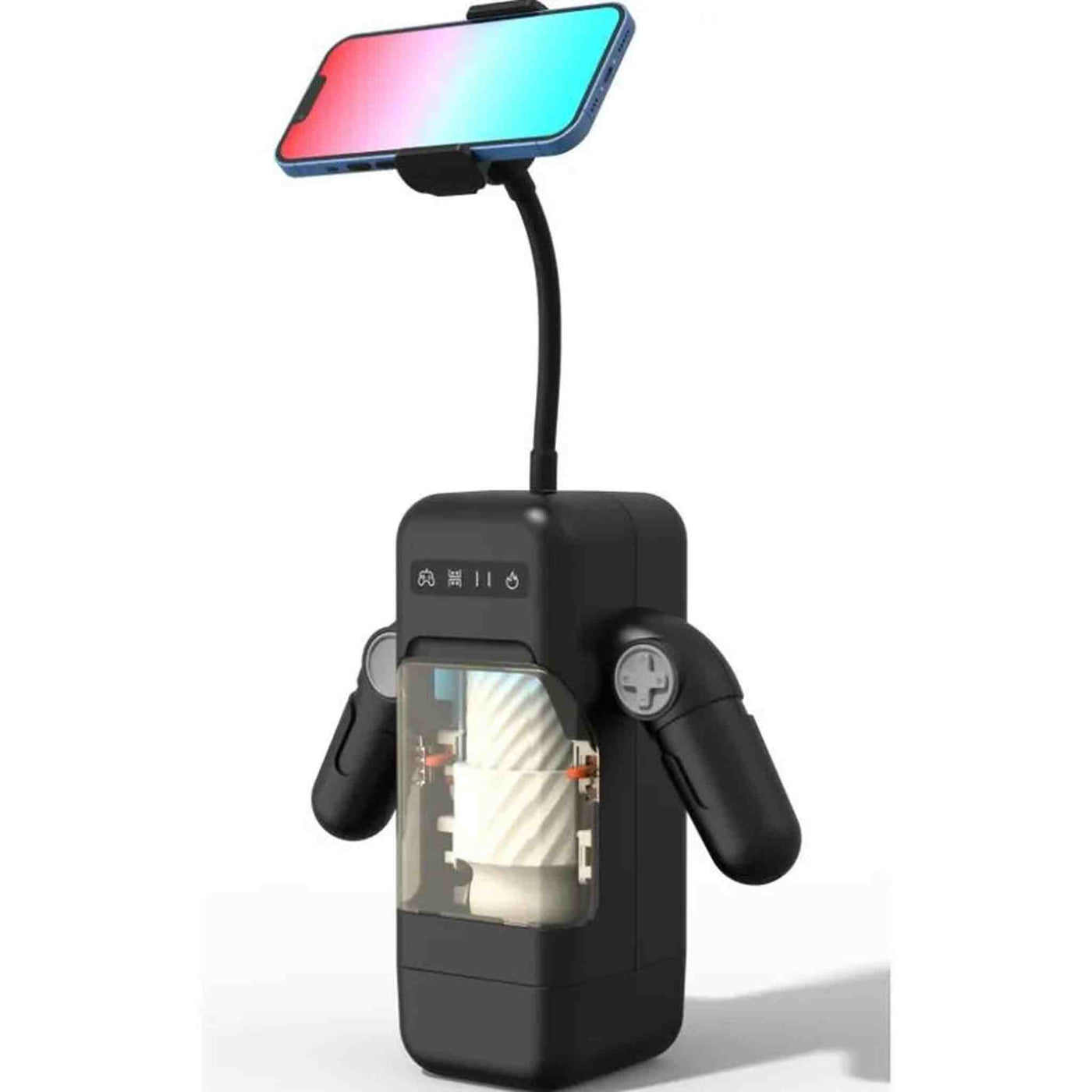 MasturbaStation - Console per la Masturbazione con Funzione di Vibrazione, Riscaldamento e Movimento Up & Down