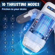 MasturbaStation - Console per la Masturbazione con Funzione di Vibrazione, Riscaldamento e Movimento Up & Down