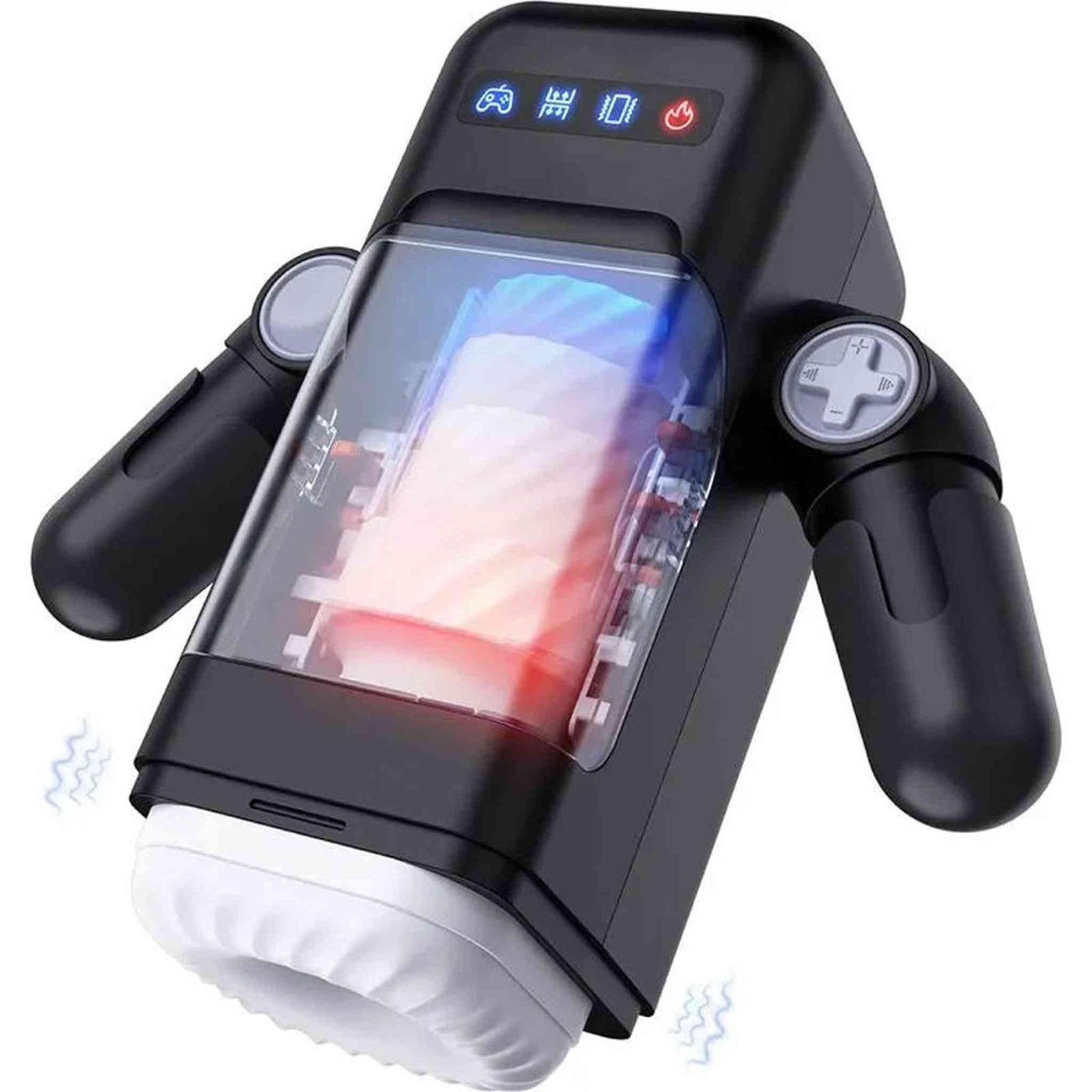 MasturbaStation - Console per la Masturbazione con Funzione di Vibrazione, Riscaldamento e Movimento Up & Down