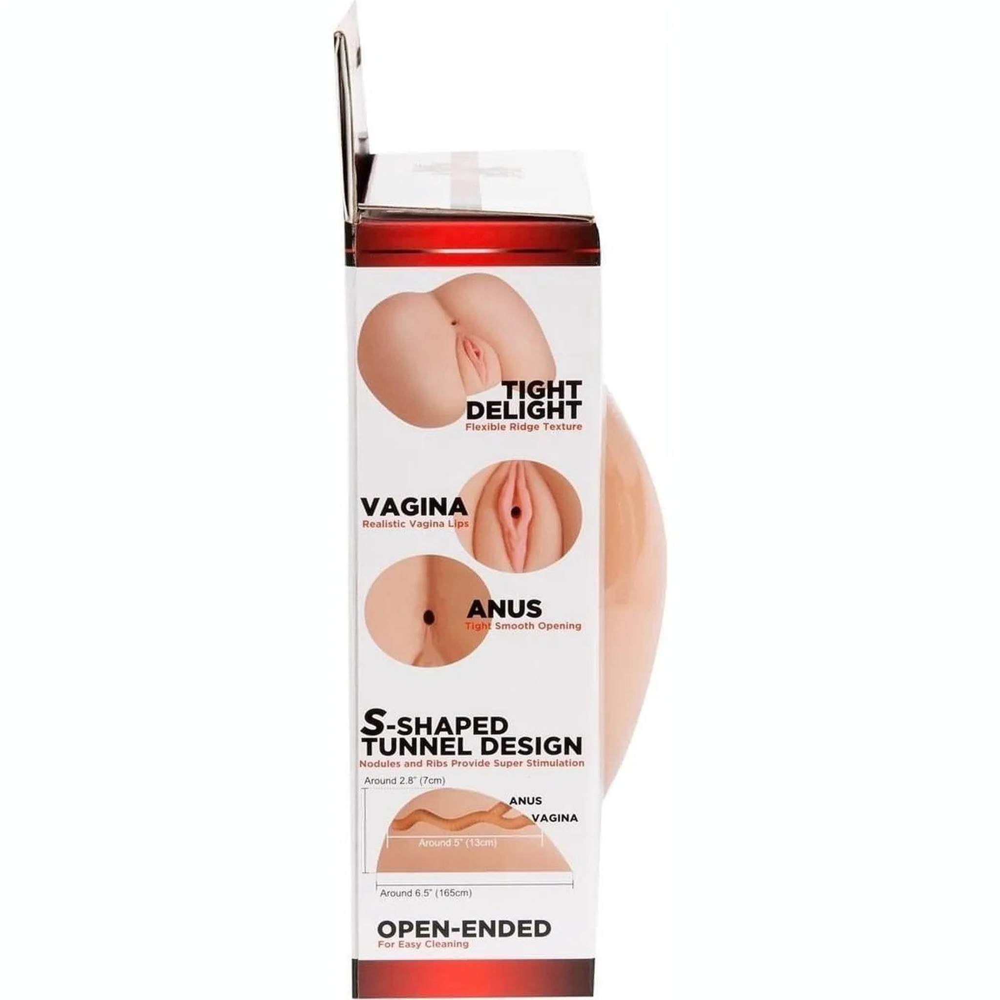 Masturbatore Ano & Vagina Superealistico - Rosa Carne