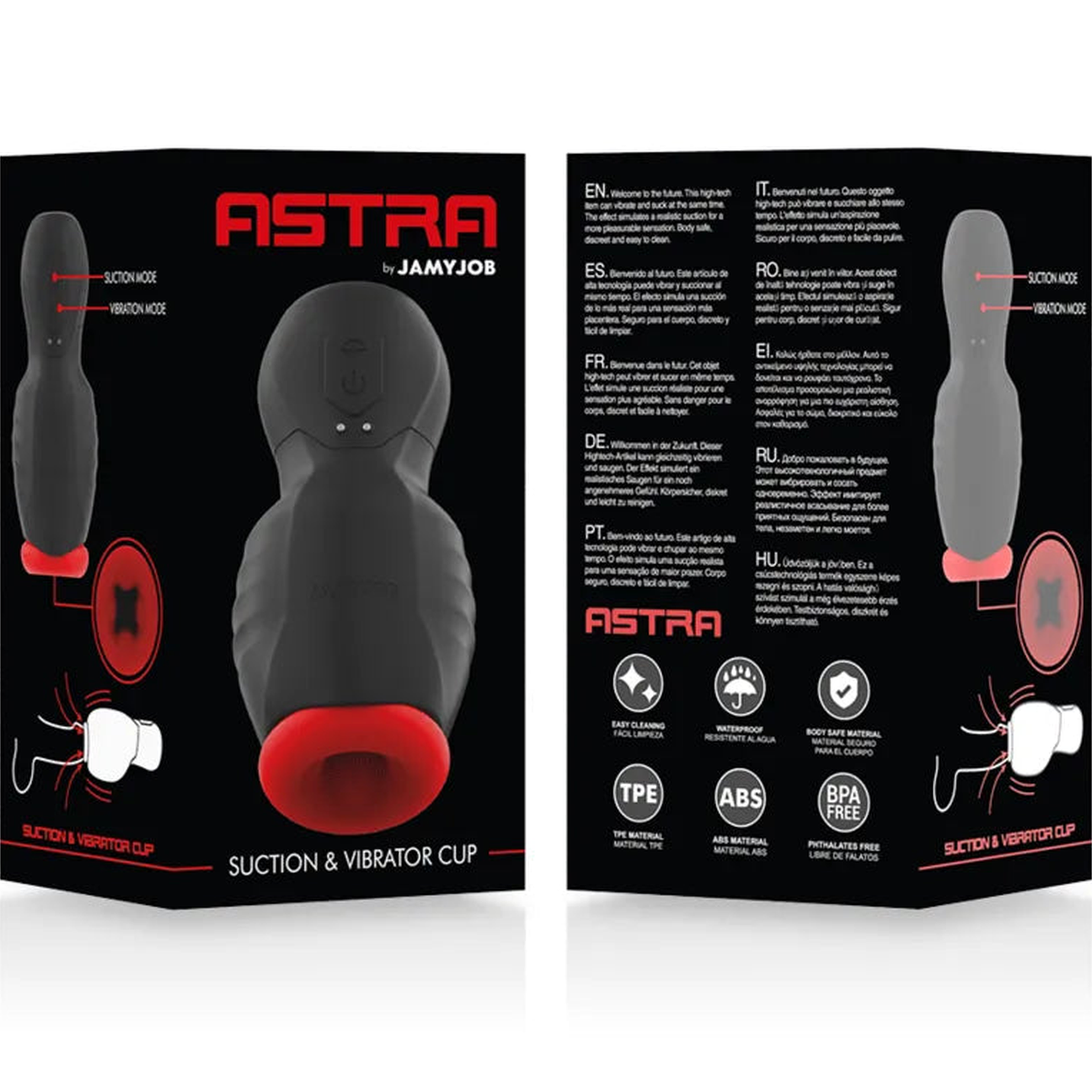 Masturbatore Pene Astra Suzione e Vibrazione