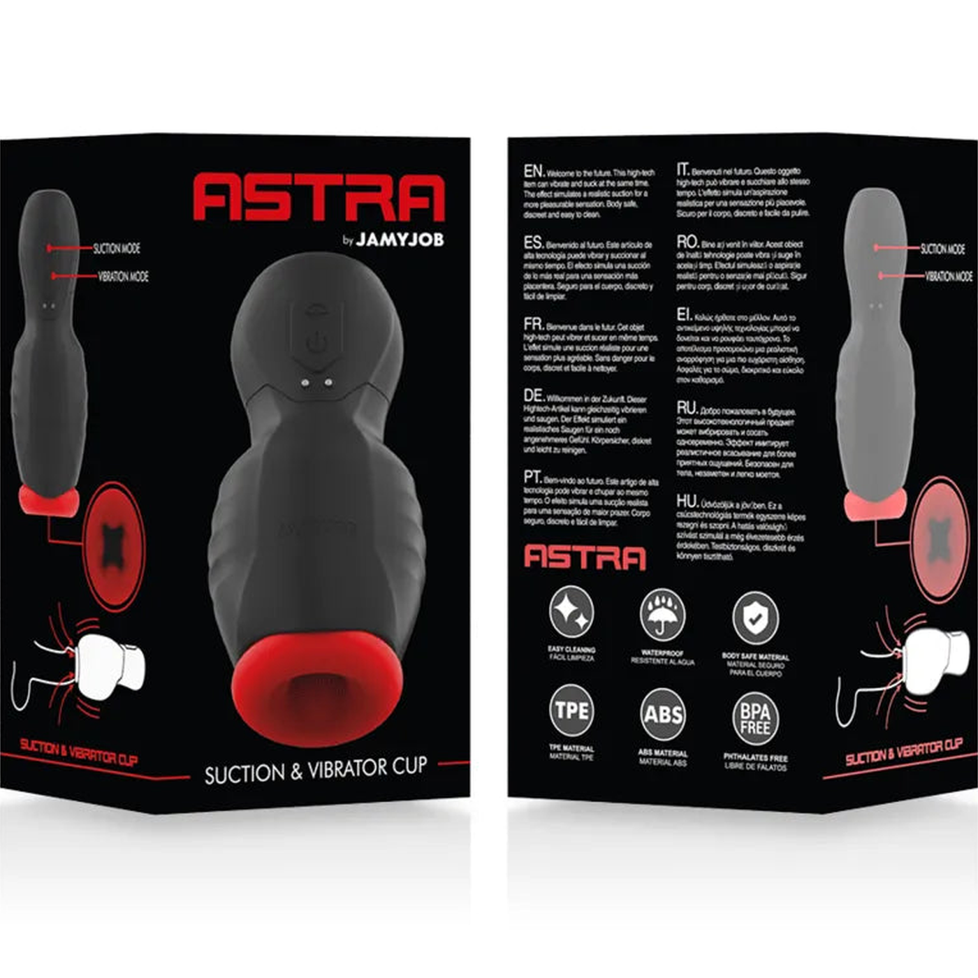 Masturbatore Pene Astra Suzione e Vibrazione