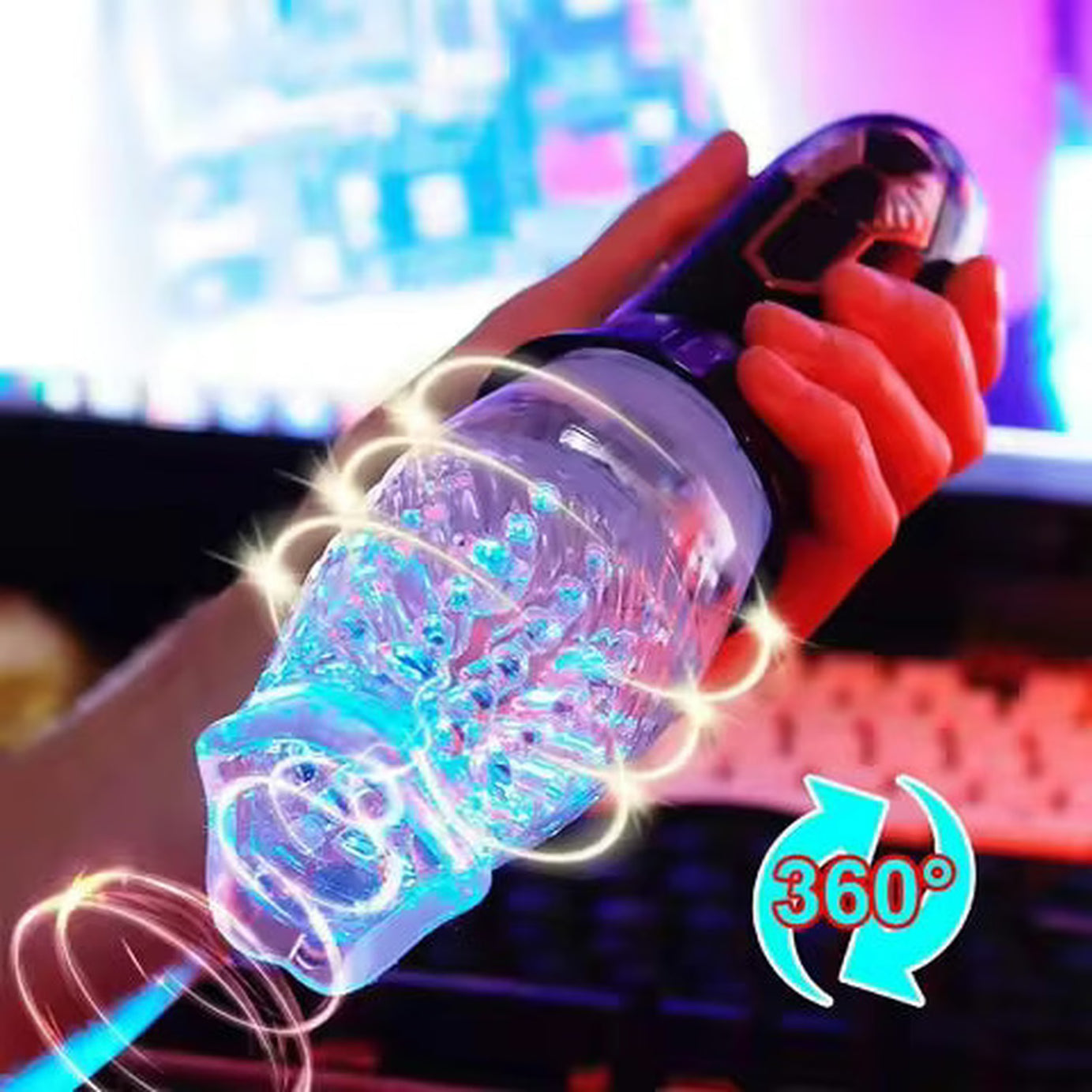 Masturbatore Pene Elettrico Vibrante e Rotante