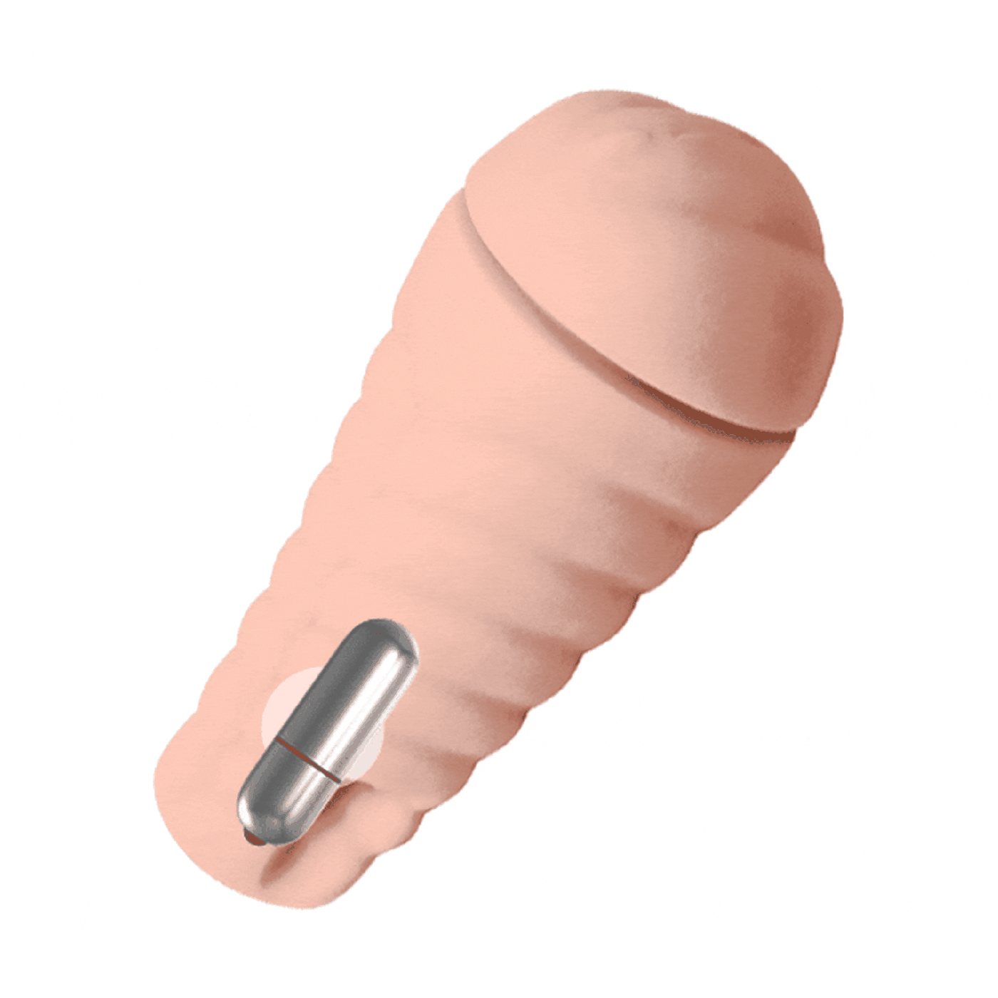 Inserto interno realistico rosa textureggiato per masturbatore vibrante